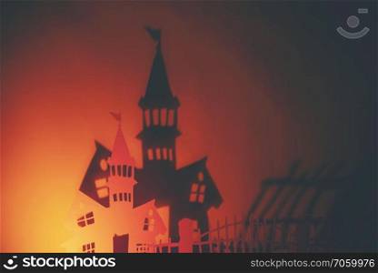 Halloween holiday background with paper craft