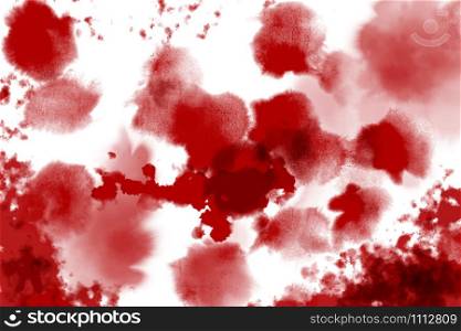 Halloween holiday blood red on white background. Halloween, horror concept. Space for text.