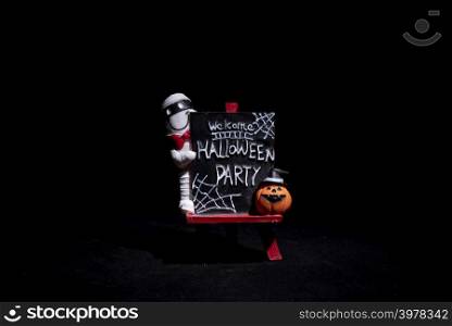 Halloween object concept, on black background