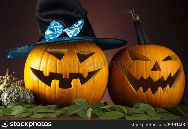 Halloween Pumpkin, bright colorful vivid theme