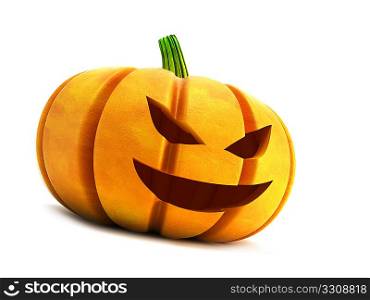 halloween pumpkin isolated 3d rendering