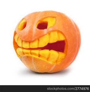Halloween pumpkin isolated on a white background