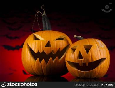 Halloween pumpkin Jack, bright colorful vivid theme