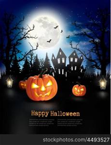 Halloween spooky background. Vector