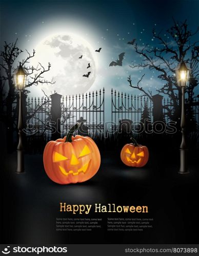 Halloween spooky background. Vector