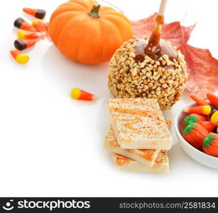 Halloween Treats On White Background