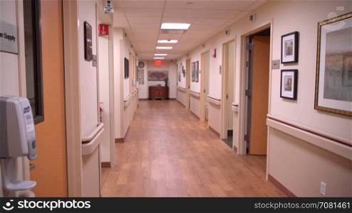 Hallway in a modern medical building