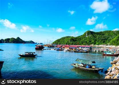 Halong Bay, Vietnam. Unesco World Heritage Site. Most popular place in Vietnam