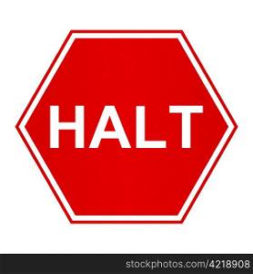 Halt sign
