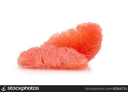 halves grapefruit isolated on a white background