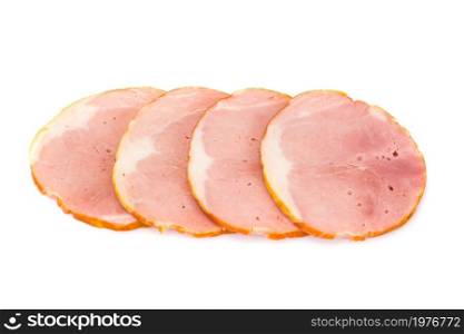 Ham on a White Background Studio Photo. Ham on a White Background