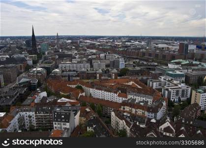 Hamburg seen from the tower of St Michaelis
