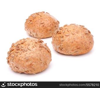 hamburger bun or roll with sesame seeds isolated on white background cutout