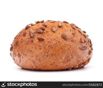Hamburger bun or roll with sesame seeds isolated on white background cutout