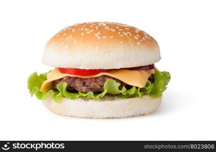 hamburger. hamburger isolated on white background