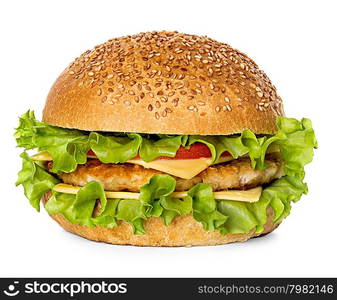 Hamburger isolated on white