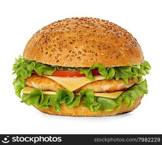 Hamburger isolated on white