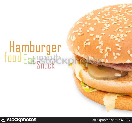 hamburger isolated on white background