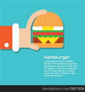 Hamburger,Vector cartoon business