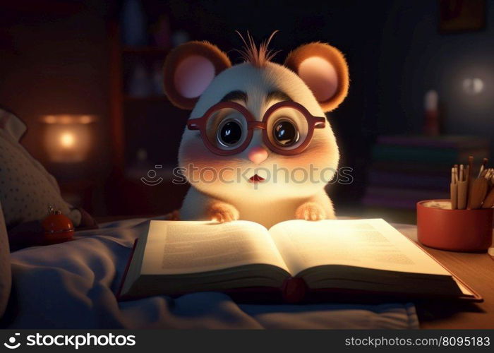 Hamster baby storybook. Mammal pet. Generate Ai. Hamster baby storybook. Generate Ai