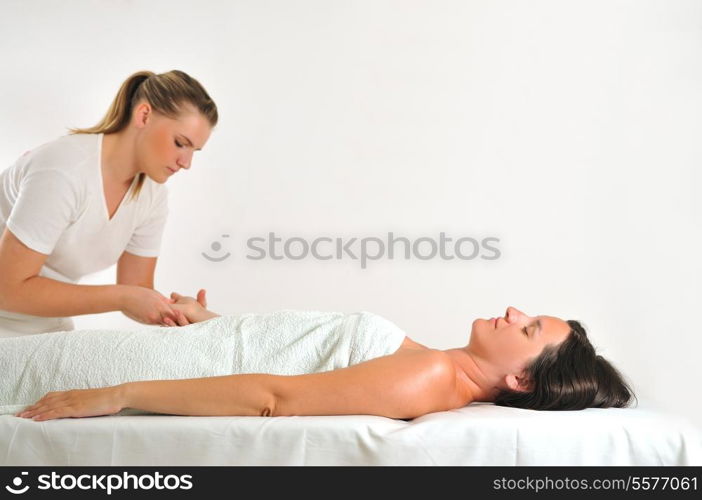 hand and arm massage at the spa and wellness center