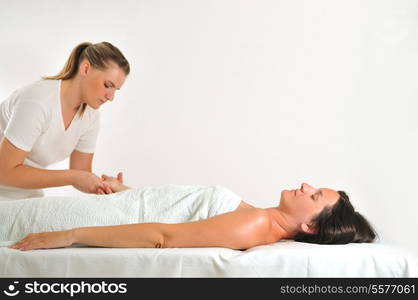 hand and arm massage at the spa and wellness center