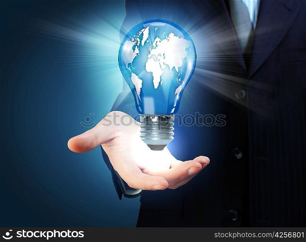 hand and lamp