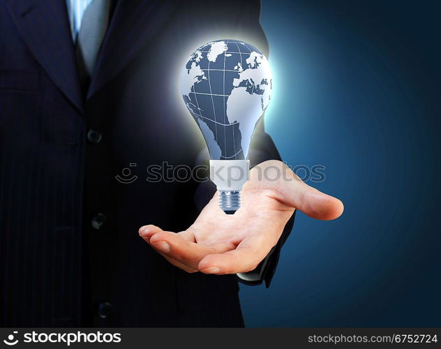 hand and lamp