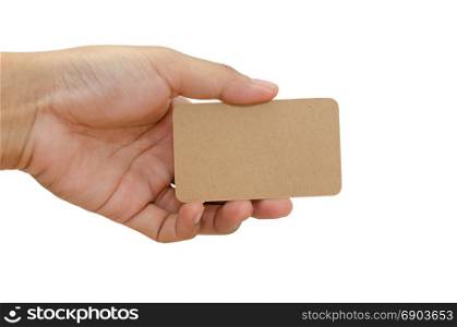 hand business Cards isolated on the white.