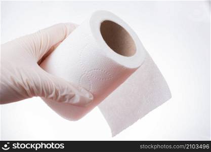 Hand close-up in rubber gloves. medical glove