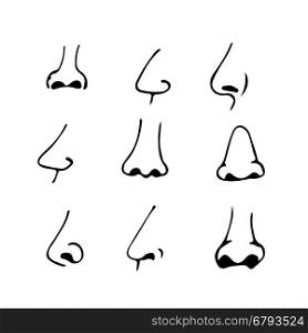 Hand draw nose icon illustration doodle design