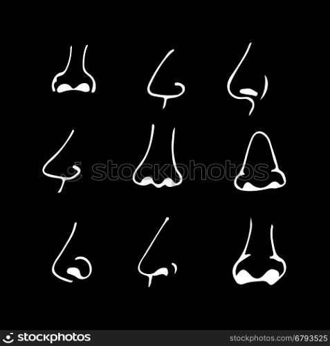 Hand draw nose icon illustration doodle design