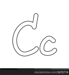 Hand drawing letter , font icon illustration design