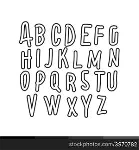 Hand drawing letter , font icon illustration design