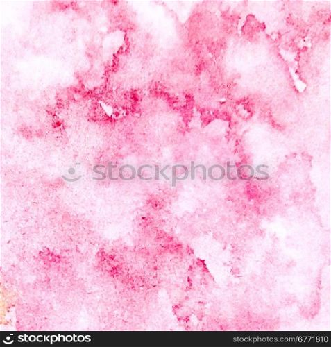Hand drawn abstract square pink watercolor grunge background