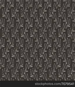 Hand drawn calligraphy on brown.Hand drawn seamless background.Rough hatched pattern. Fabric design.