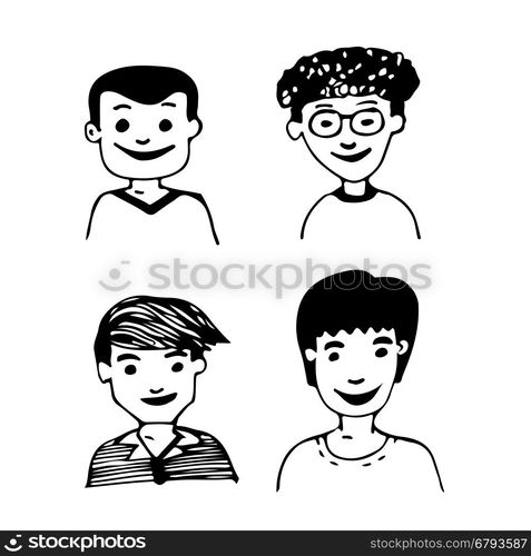 Hand drawn People men illustration design