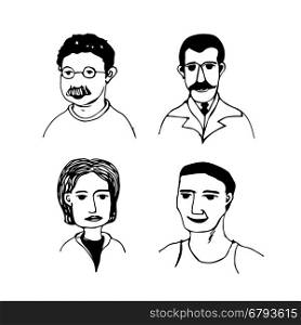 Hand drawn People men illustration design