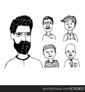 Hand drawn People men illustration design