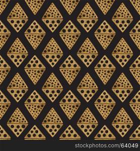 Hand drawn seamless pattern. Gold ethnic ornament, abstract geometric background. Golden rhombus illustration.. Hand drawn seamless pattern. Gold on white ethnic ornament, abstract geometric background. Golden rhombus illustration.