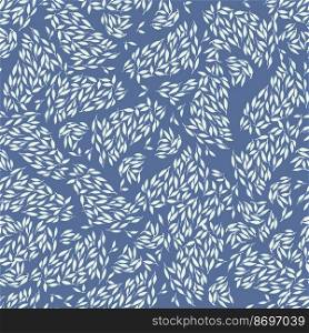 Hand drawn small leaves seamless pattern. Ink texture with foliage. Abstract plant motif. Hand drawn small leaves seamless pattern. Ink texture with foliage.