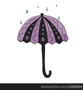 Hand drawn watercolor umbrella. T-short and bag design