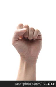 hand fist symbol isolated