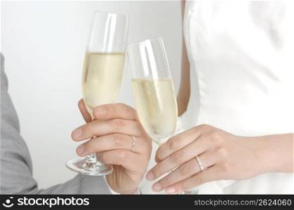 Hand having wine-glass