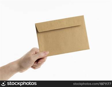 hand holding envelope. High resolution photo. hand holding envelope. High quality photo
