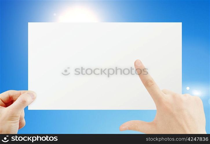 Hand holding paper