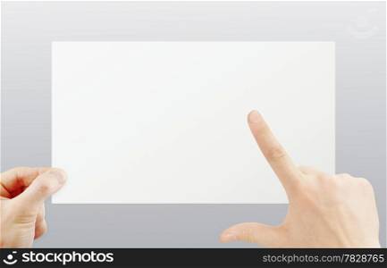 Hand holding paper