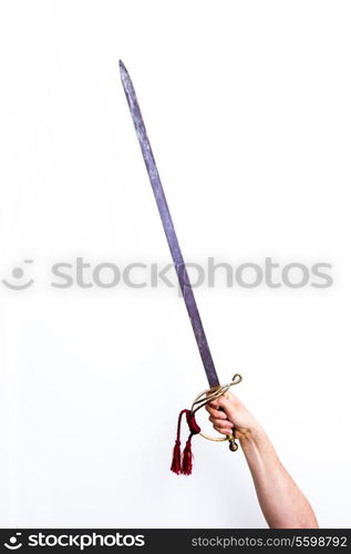 Hand holding sword