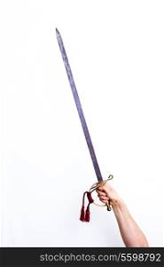Hand holding sword