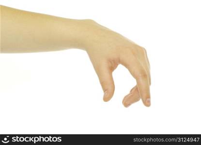 hand isolated on a white